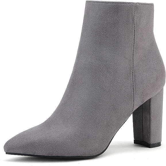 DREAM PAIRS Women's Chunky High Heel Ankle Booties | Amazon (US)