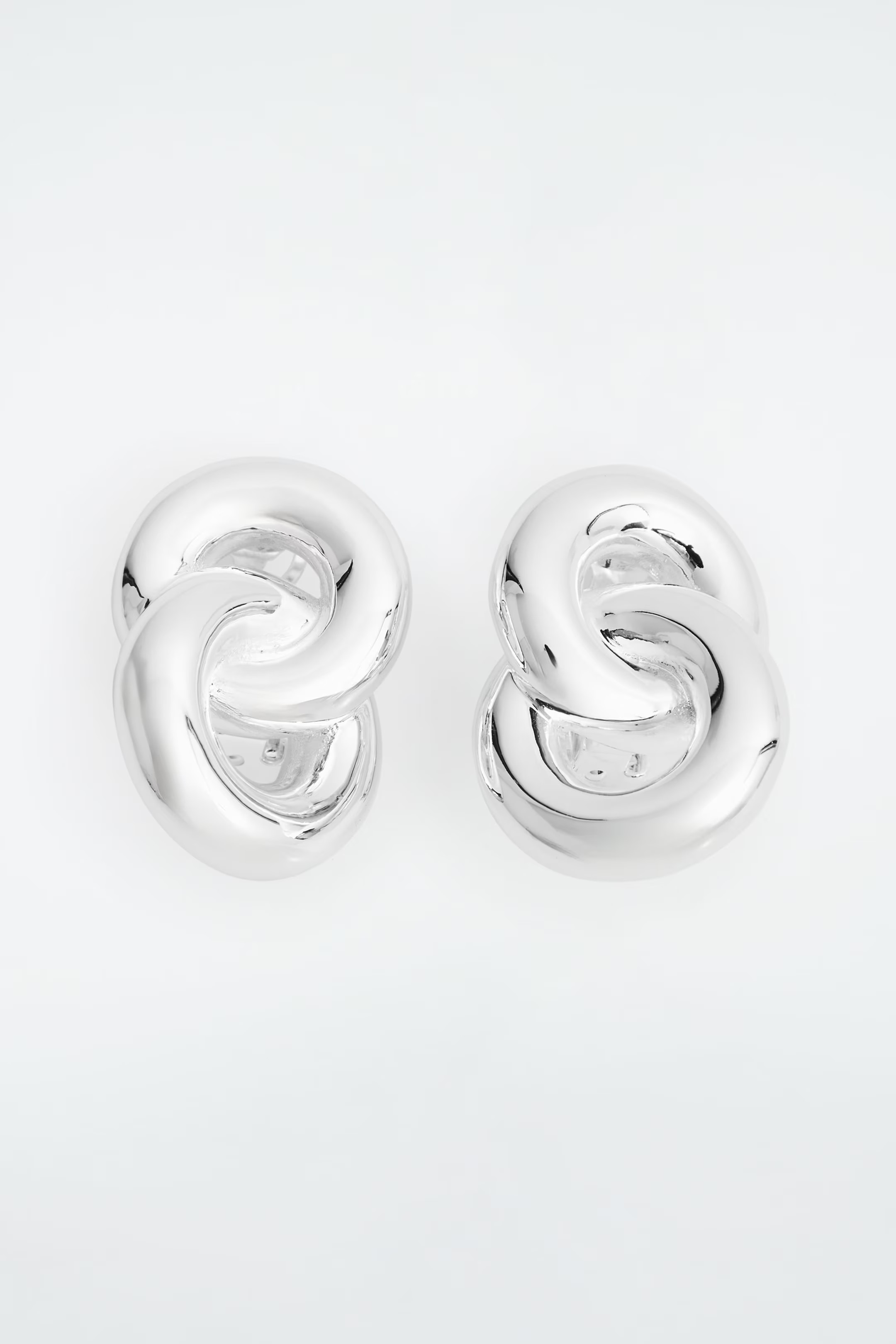 DOUBLE-HOOP CLIP-ON EARRINGS - SILVER | COS (AU)