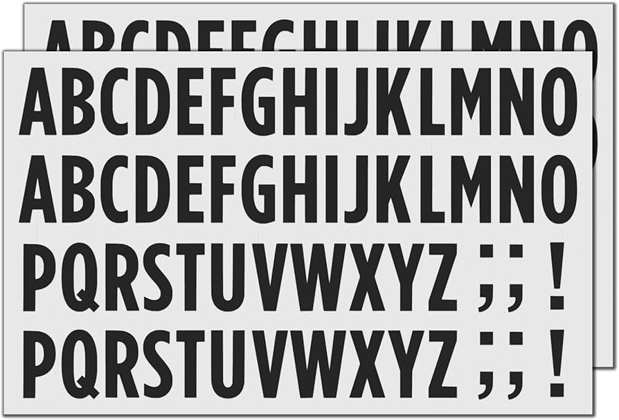 30 Sets, 1 inch - Black Vinyl Letter Alphabet Stickers, Self Adhesive Stick on Letters, Waterproo... | Amazon (US)