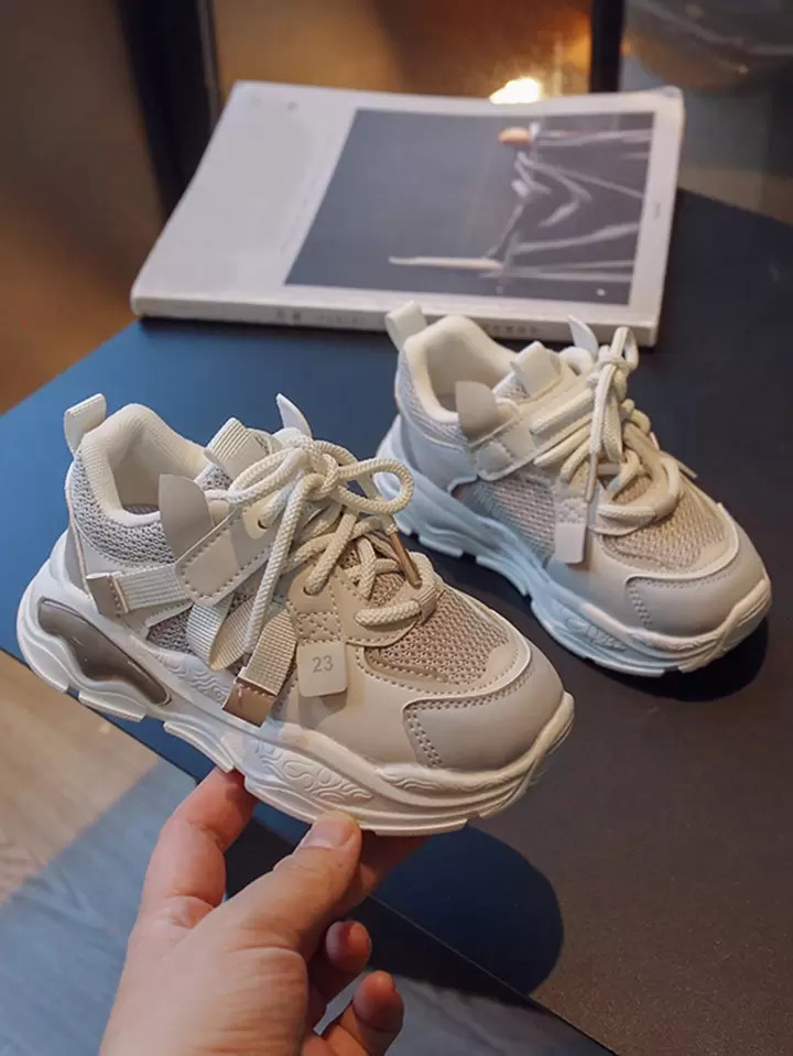 Infant Breathable Mesh Athletic Sneakers With Soft Bottom, Daddy Casual Shoes | SHEIN