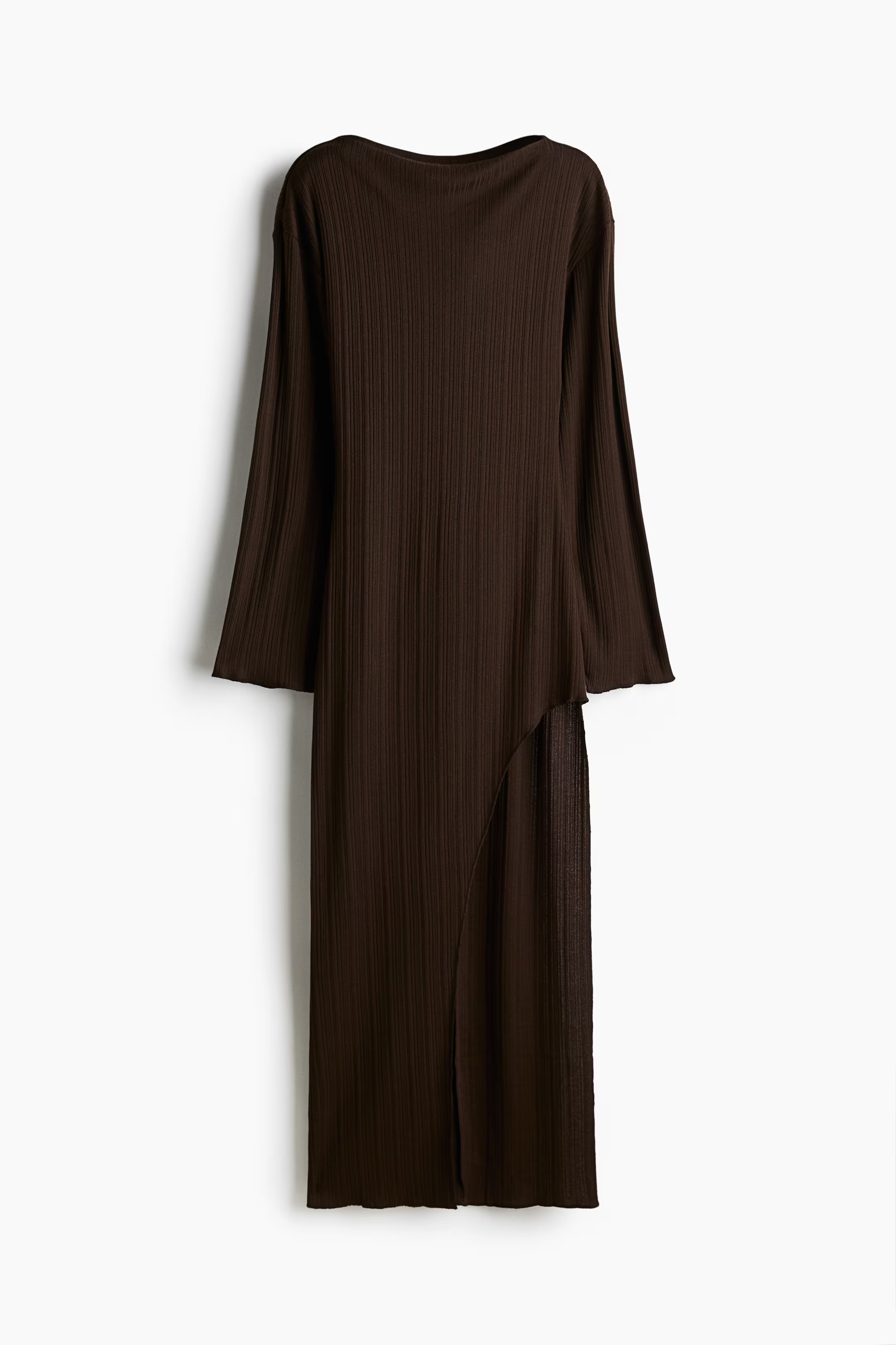 Ribbed asymmetric dress - Cream - Ladies | H&M US | H&M (US + CA)