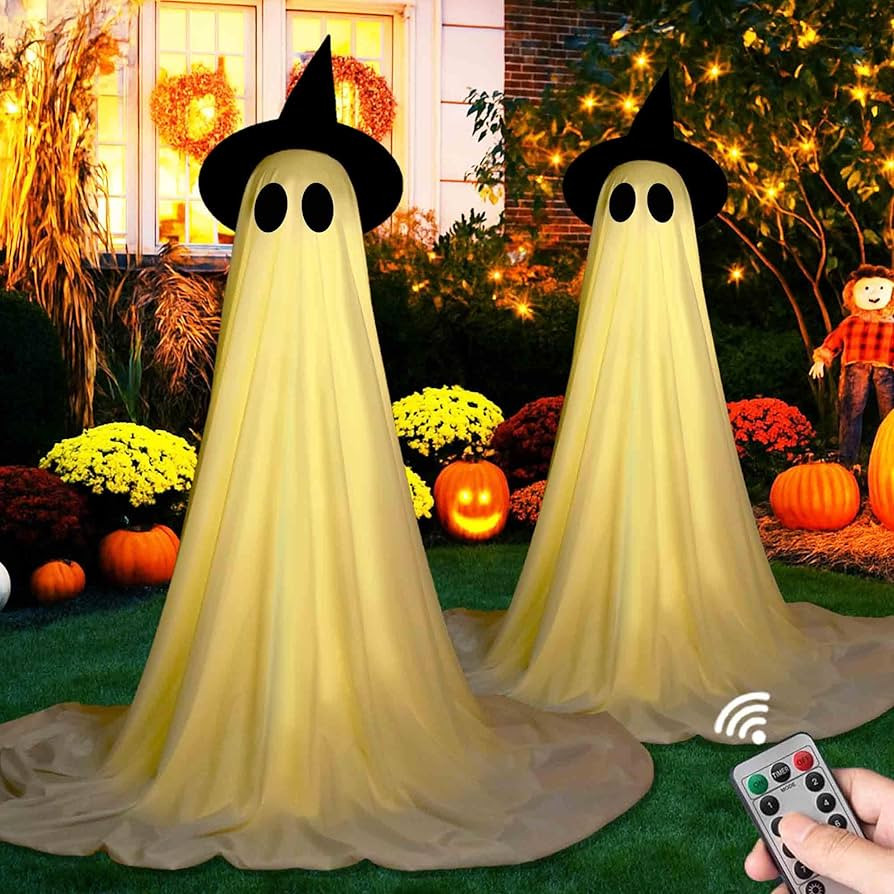 2Packs Halloween Decorations Outdoor, Cute Halloween Decorations Indoor, DIY Ghost Kit Decor with... | Amazon (US)