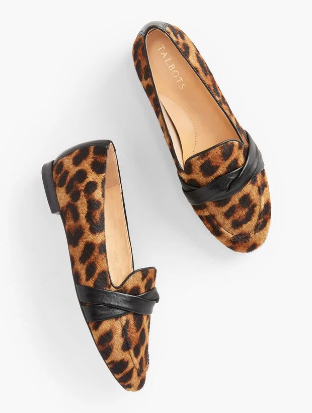 Ryan Twist Nappa Loafers - Leopard Calf Hair | Talbots