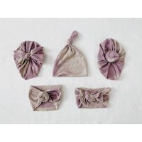 Lilac Rib Acid Wash , Baby Turban, Hat, Knot Headband, Beanie, Gift Set, Shower | Etsy (US)