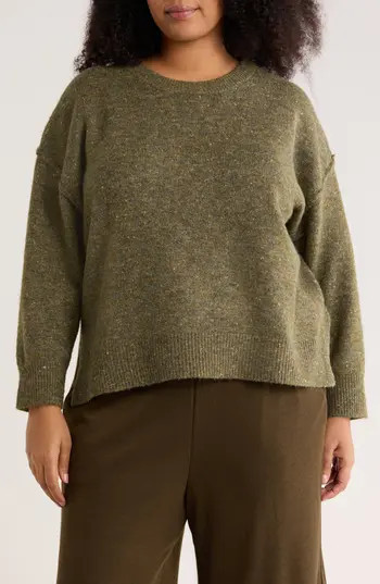 MAX STUDIO Crewneck Sweater in Loden Green at Nordstrom Rack, Size 1X | Nordstrom Rack