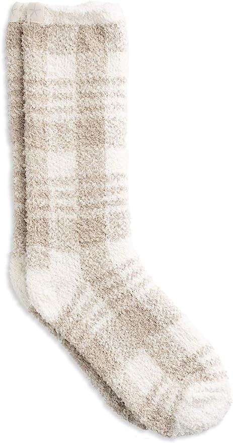Barefoot Dreams CozyChic Women's Plaid Socks, Crew Socks, Plush Socks | Amazon (US)