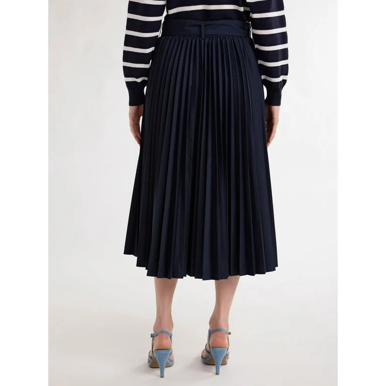 Free Assembly Women's  and Women's Plus Sunburst Pleat Maxi Skirt, Sizes XS-4X | Walmart (US)