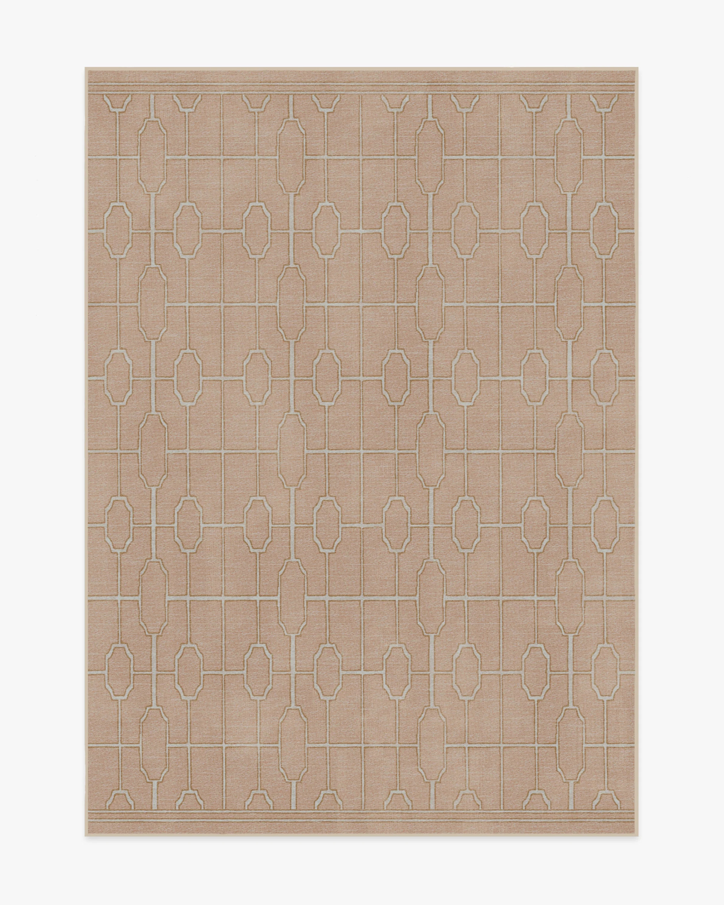 The Hiltons Diana Trellis Rose Gold Tufted Rug | Ruggable | Ruggable