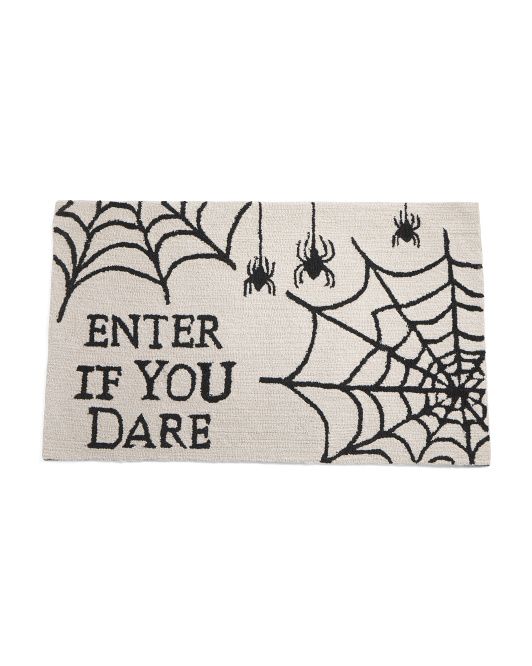 27x45 Hand Hooked Enter If You Dare Rug | TJ Maxx