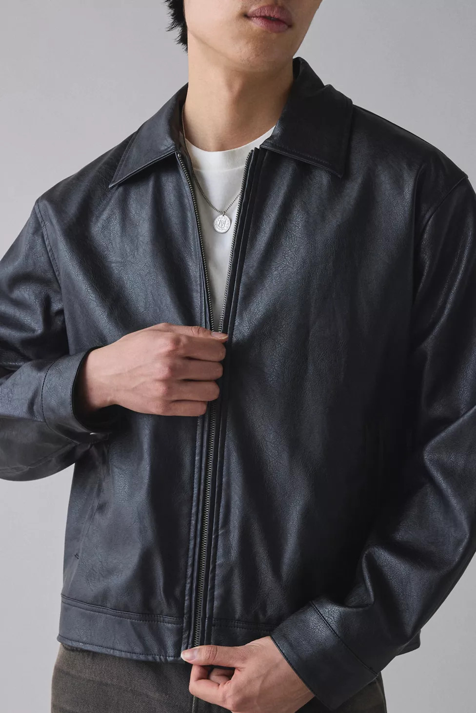 BDG Faux Leather Zip Jacket | Urban Outfitters (US and RoW)