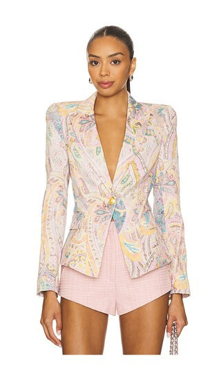 L'AGENCE Kaisley Blazer in Beige,Blush. - size 00 | Revolve Clothing (Global)