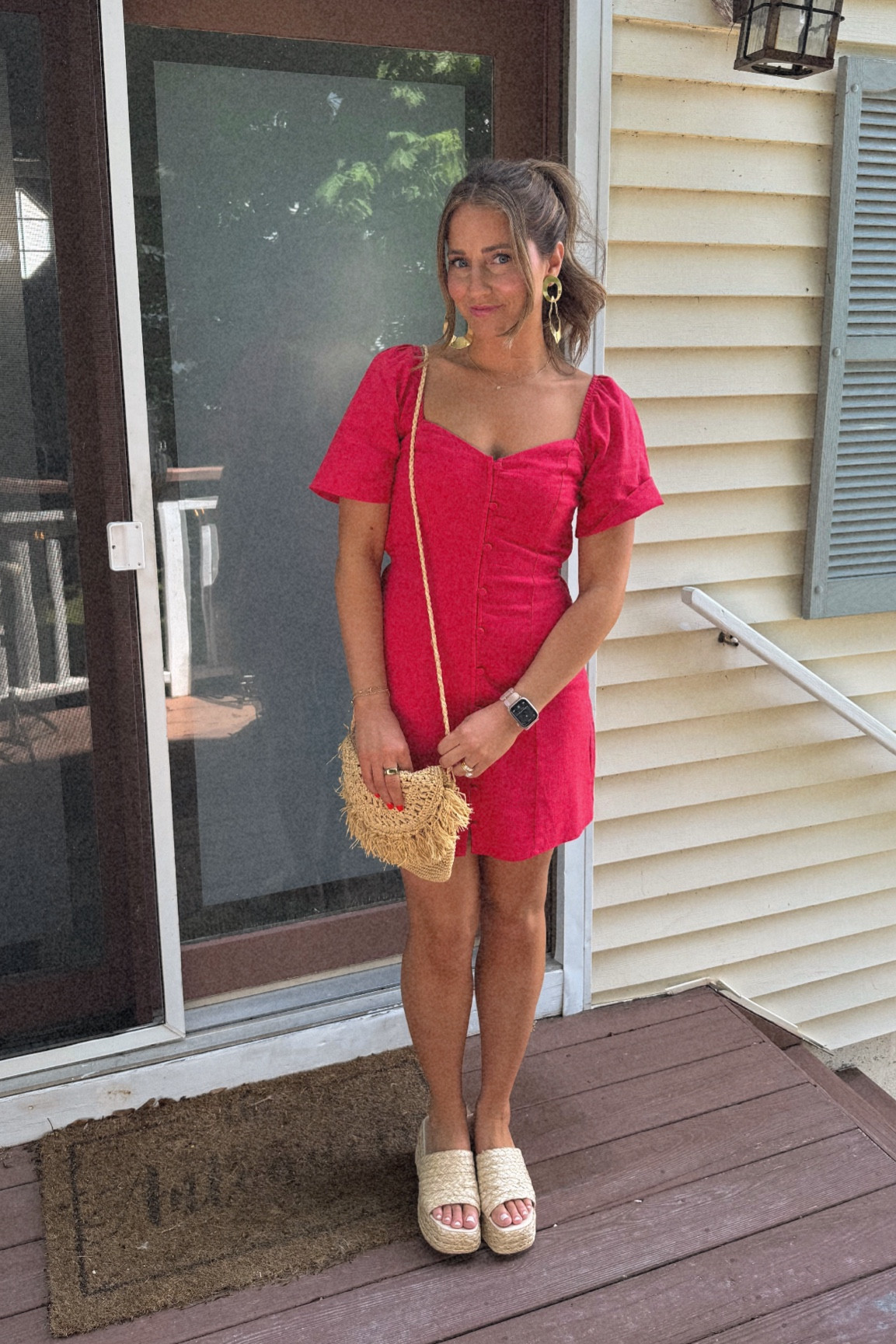 Love this cute little Abercrombie dress! It’s on sale today! And these earrings are on sale too - use code ANTHO20
Size small for me
Shoes are tts 

#LTKSaleAlert #LTKFindsUnder100 #LTKFindsUnder50