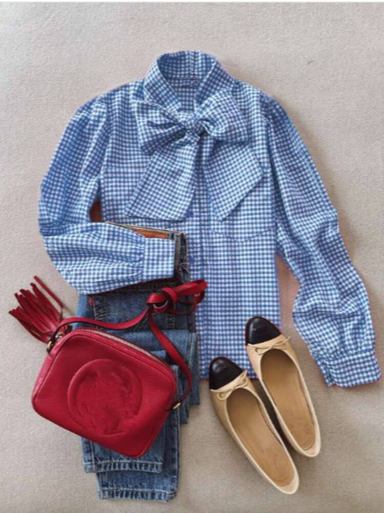 Red Plaid Casual Shirt For Women, Long Sleeve | SHEIN