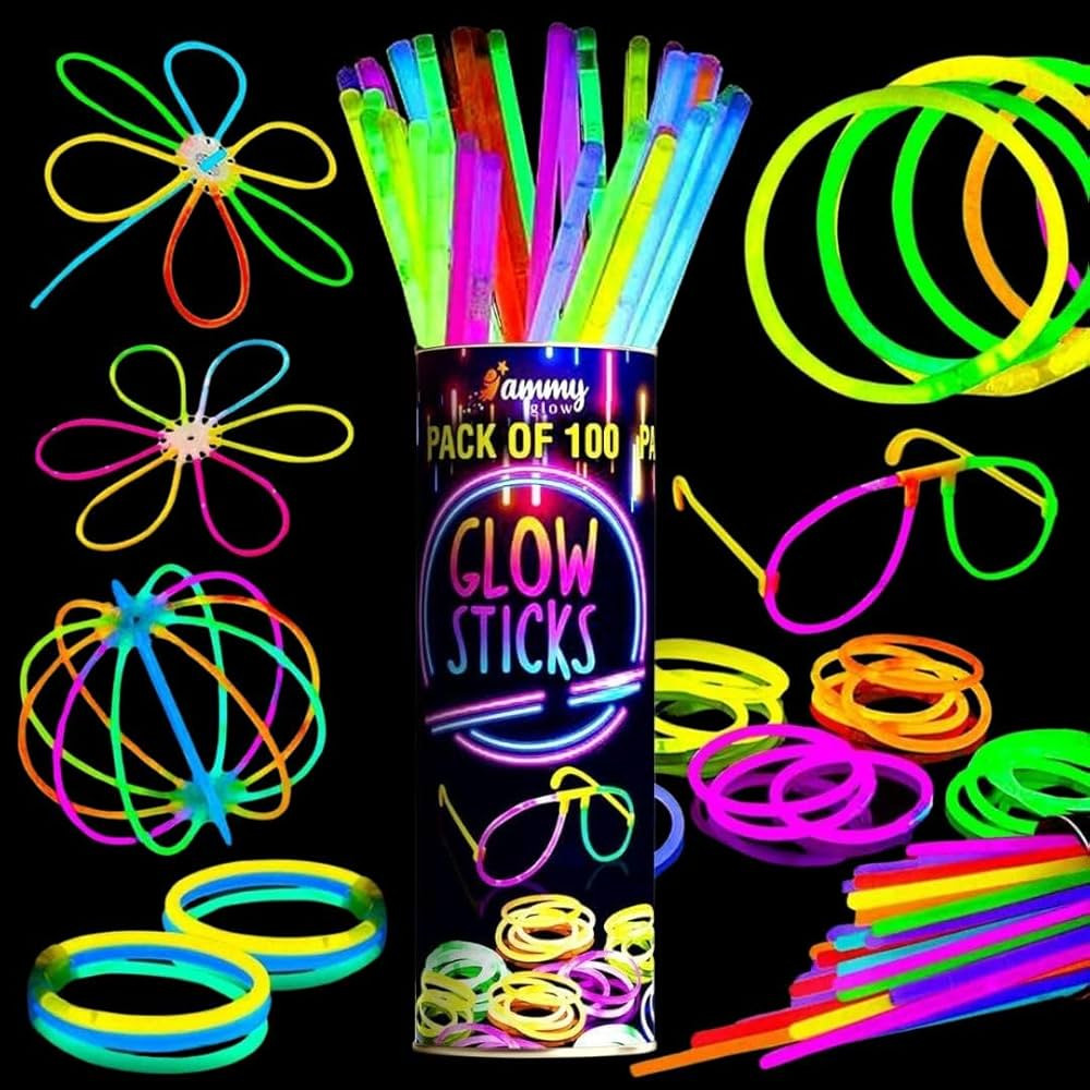 Premium Bright Glow Sticks Bulk Party Pack for Halloween -Glow in The Dark Party Supplies- 205 Pc... | Amazon (US)