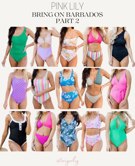Loving all of these swimsuits from our Pink Lily Barbados collection #pinklily #swim #summerstyle 

#LTKswim #LTKunder50 #LTKstyletip