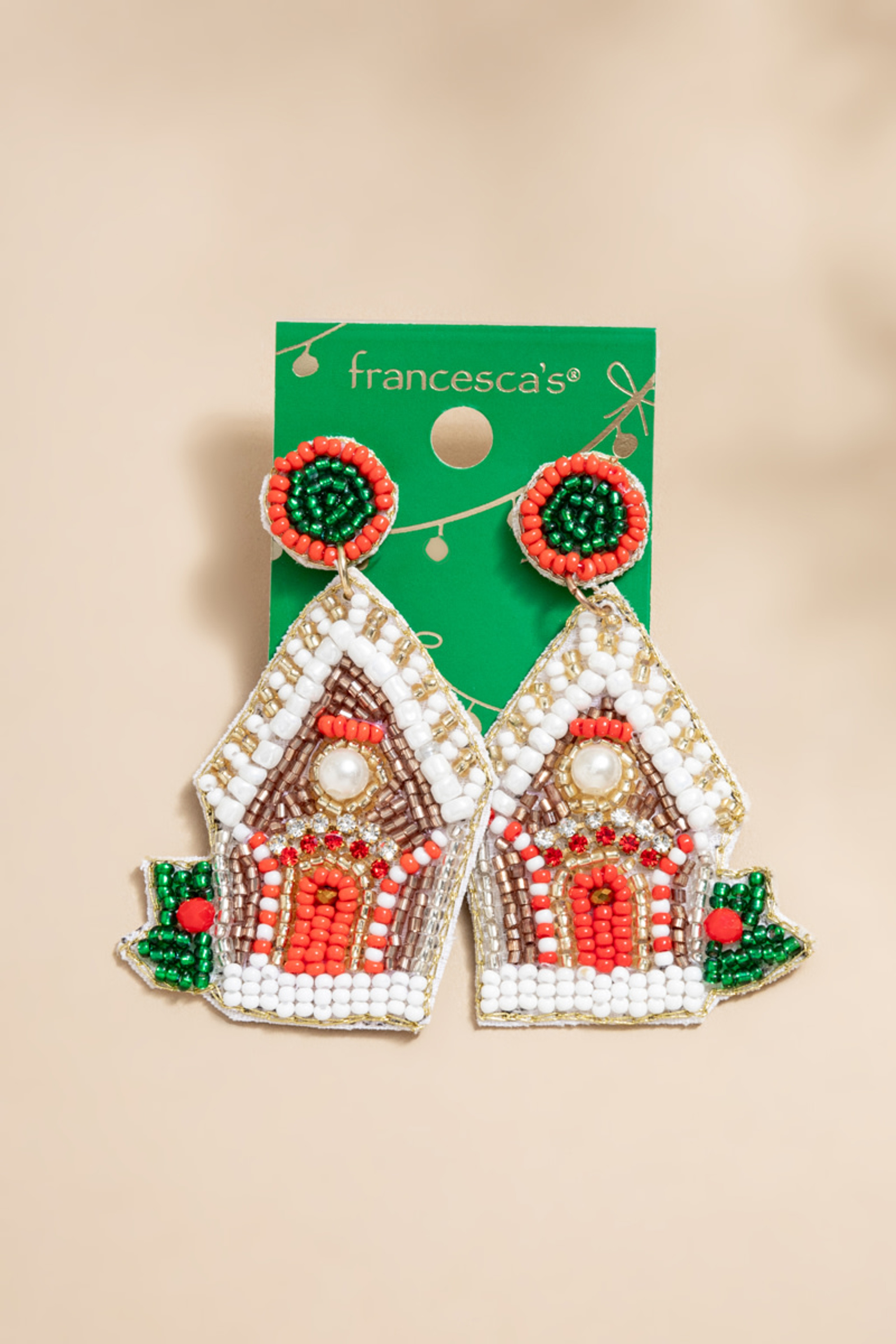 Ashley Gingerbread Drop Earrings | Francesca's
