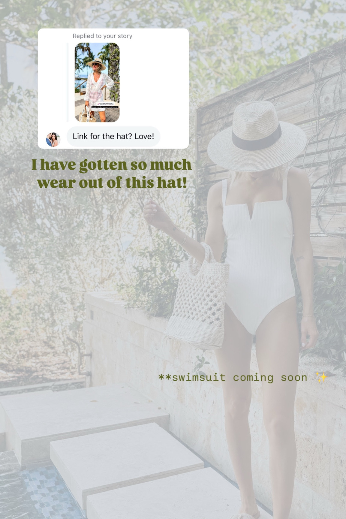 Here’s the link to the hat I’ve been wearing! It’s one of my favorites!

Loverly Grey, resort wear, beach bag, vacation outfit 

#LTKStyleTip #LTKSwim