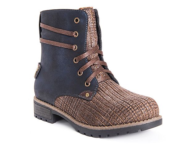 Muk Luks Evrill Bootie - Women's - Navy/Light Brown | DSW