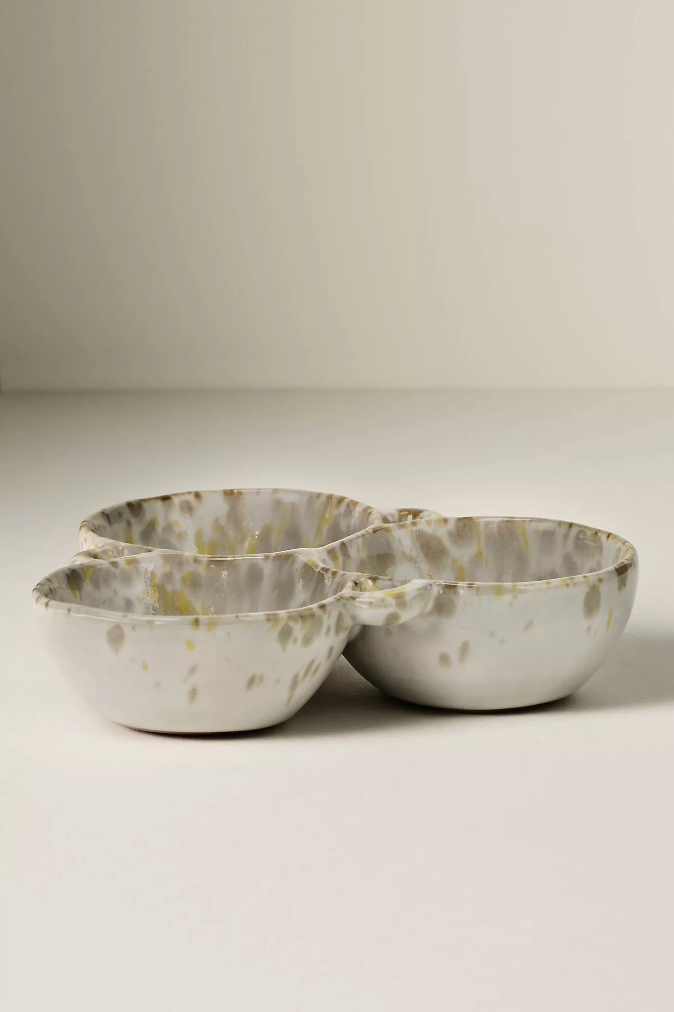 Reactive Stoneware Tri-Bowl | Anthropologie (US)