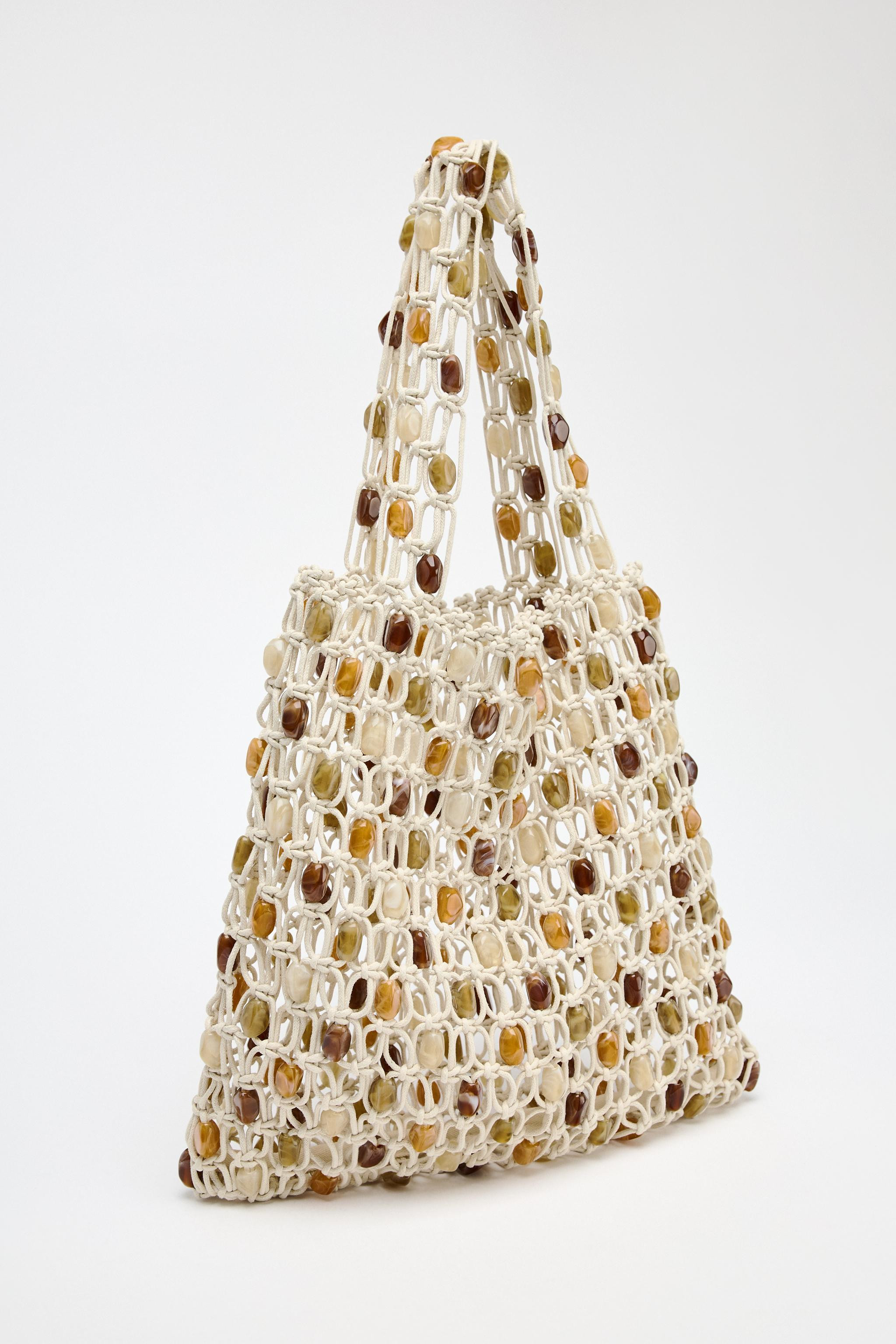 BEADED SHOPPER BAG | Zara US