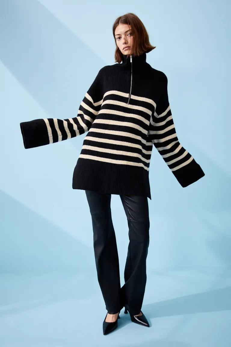 Rib-knit Half-zip Sweater | H&M (US + CA)