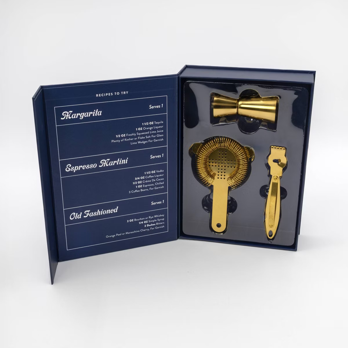 MFR Studio 1fl oz 3pc Stainless Steel Gold Cocktail Bar Tool Set | Target