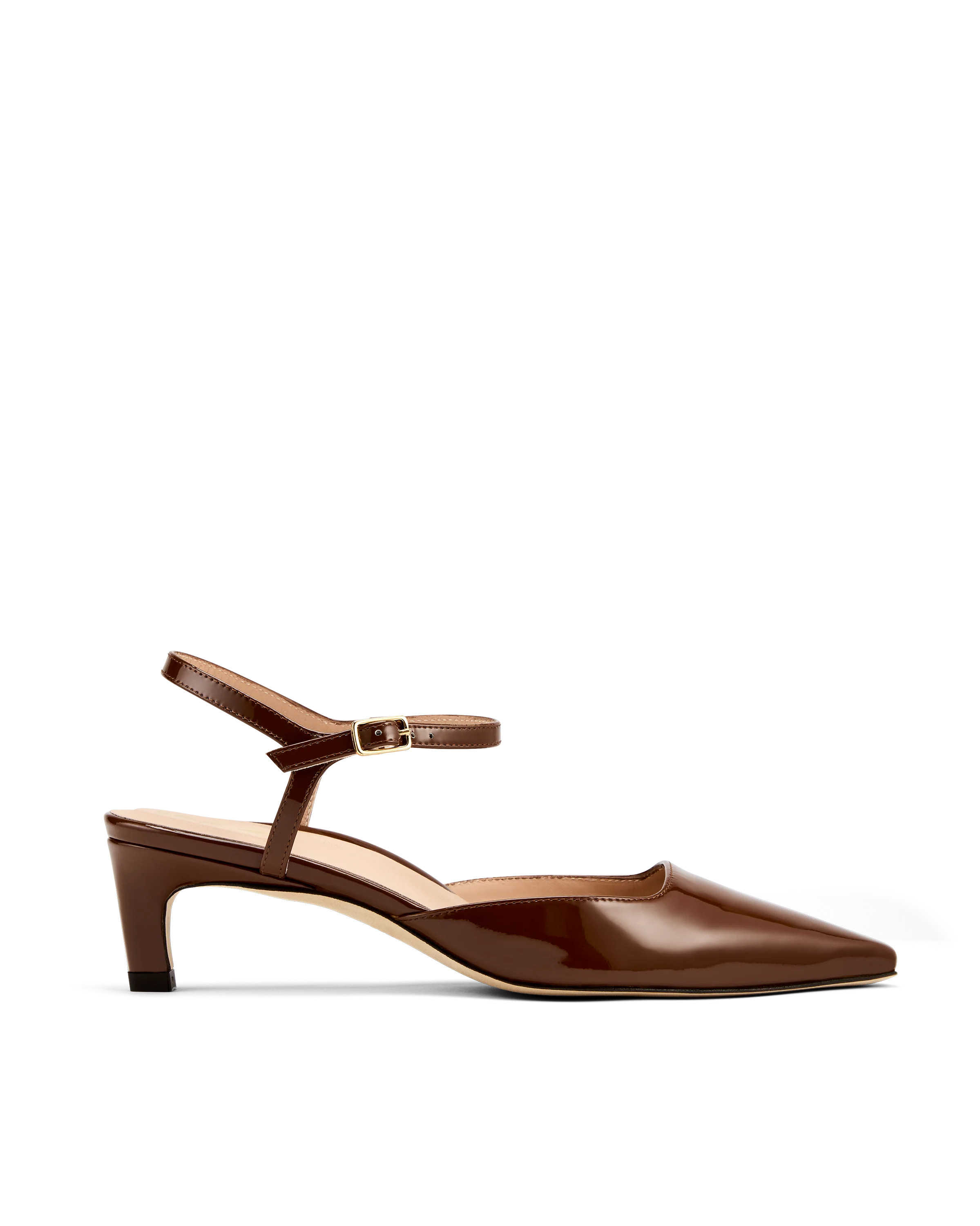 Francesca: Walnut Patent | Inez Shoes, LLC