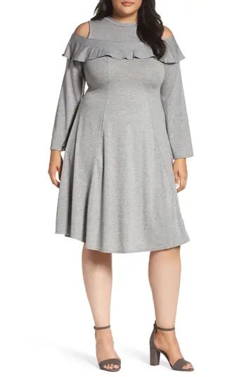 Plus Size Women's Lost Ink Jersey Fit & Flare Dress | Nordstrom