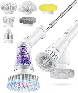 6-in-1 Electric Spin Scrubber, Cordless Power Scrubber with 47.2" Long Extendable Handle, 2-Speed... | Amazon (US)