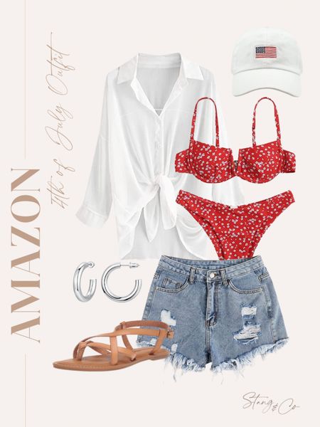 4th of July outfit inspiration

Ootd - summer style - cutoff shorts - red bikini - tan sandals - hoop earrings - white blouse - cover up

#LTKstyletip #LTKunder50 #LTKswim