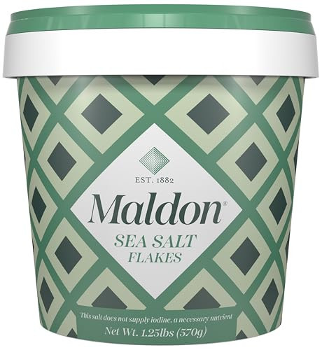 Maldon Salt, Sea Salt Flakes, 20 oz (570 g), Resealable Tub – Kosher, Natural, Unique Gourmet Pyramid Shaped Salt Flakes, Perfect for a Wide Range of Dishes, Hand-Harvested for Four Generations | Amazon (US)