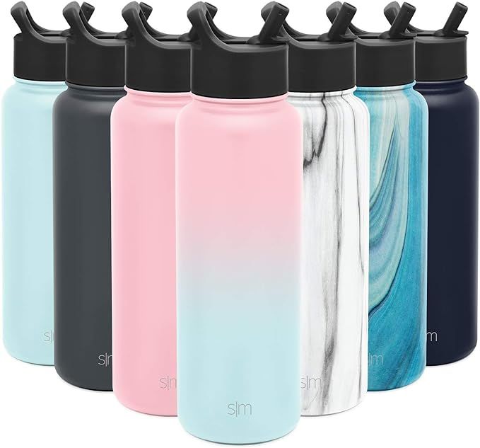 Simple Modern Insulated Water Bottle with Straw Lid Reusable Wide Mouth Stainless Steel Flask The... | Amazon (US)