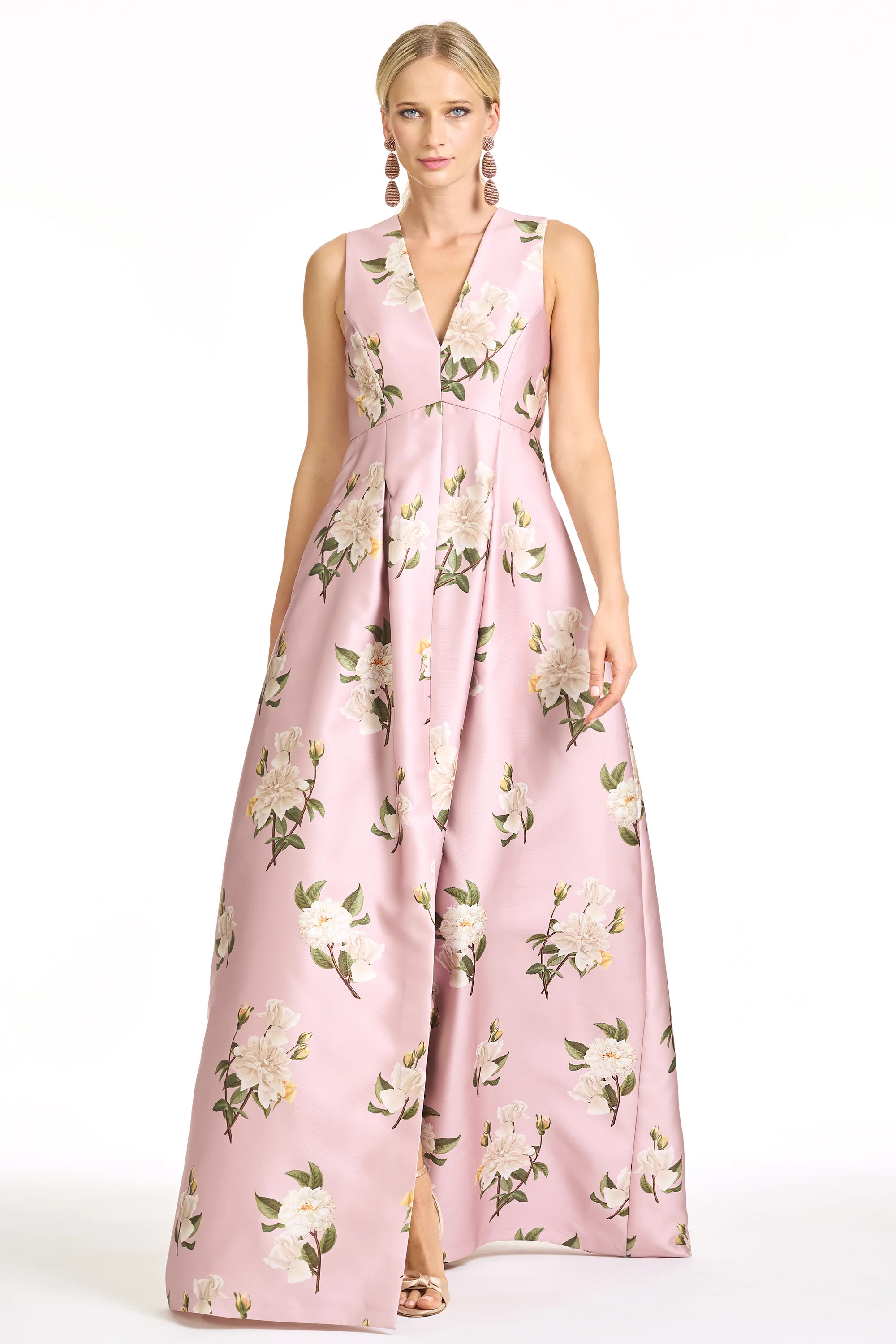 BROOKLYNNE GOWN - ROSE QUARTZ TEA ROSES | Sachin and Babi