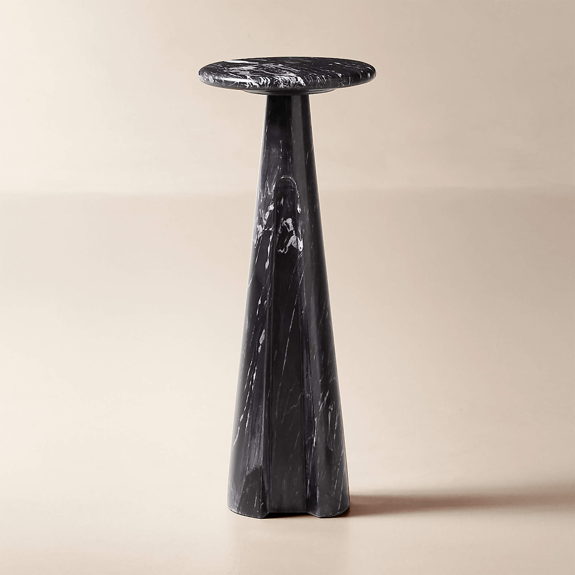Ciccio Black Marble Side Table + Reviews | CB2 | CB2