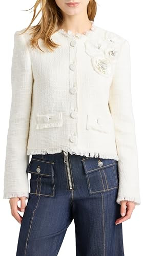 Cinq à Sept Crunchy Flower Christie Jacket, Gardenia, 10 | Amazon (US)