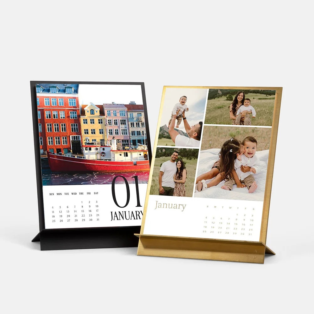 Desktop Photo Calendar With Brass Easel | Artifact Uprising | Artifact Uprising