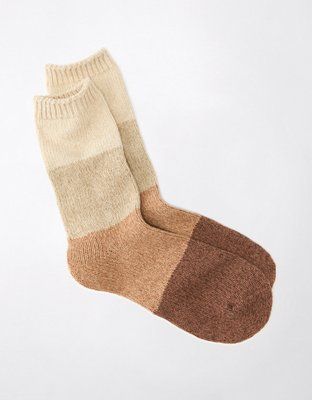 AE Colorblock Crew Sock | American Eagle Outfitters (US & CA)