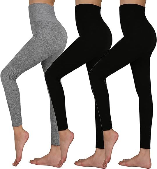 TRIUNION 3 Pack Thermal Fleece Lined Leggings Women High Waisted Tummy Control Winter Warm Yoga P... | Amazon (US)