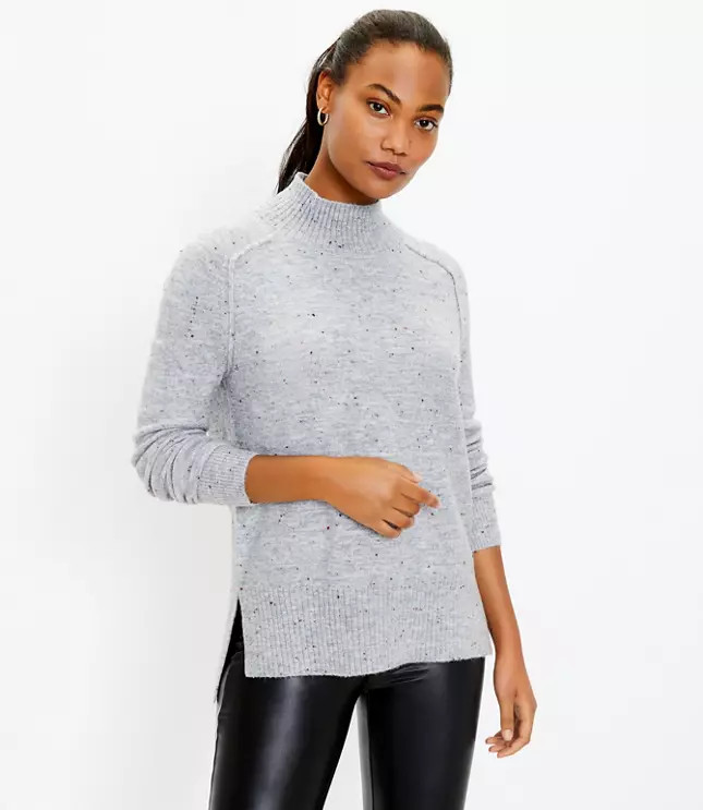 Flecked Tunic Sweater | LOFT