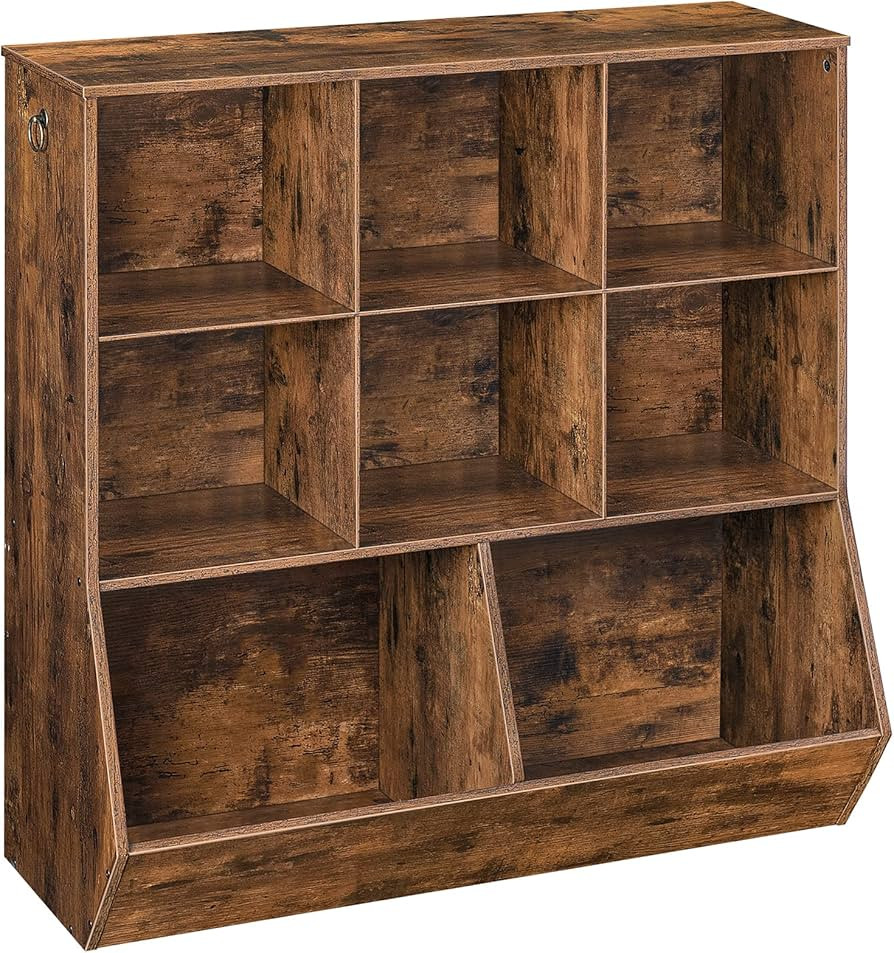 HOOBRO Kids Bookshelf, Toy Storage Cabinet, Kids Toy Organizer, 8 Cubicles, Bookcase Footboard, B... | Amazon (US)