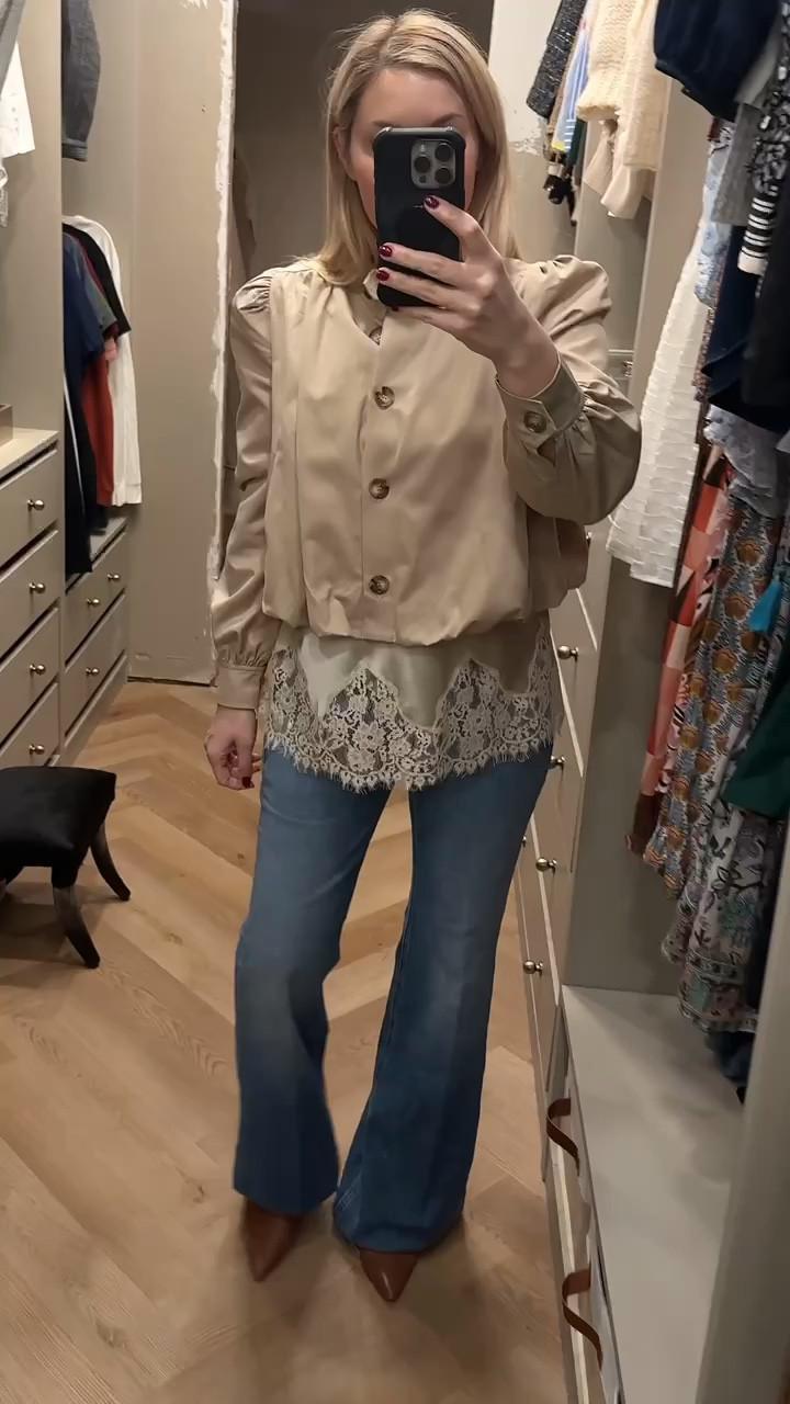 Cropped trench with silk lace trim tank

Spring outfit 

#LTKootd #LTKSeasonal #LTKNYFW