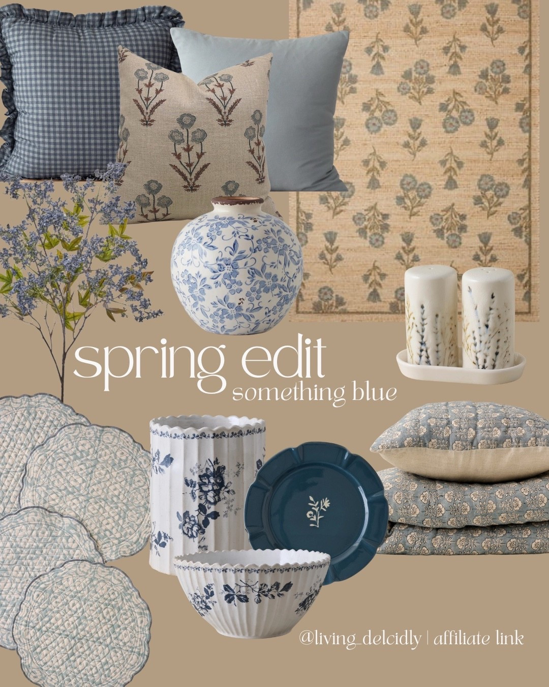 Blue is looking to be quite popular this spring & summer — I’ve never been into this color very much but I’m actually loving the dusty blues!

Spring Decor | Home Decor | Spring Bedding | Kitchen Essentials | Spring Florals | Spring Pillows | Spring Rug

#LTKSeasonal #LTKHome