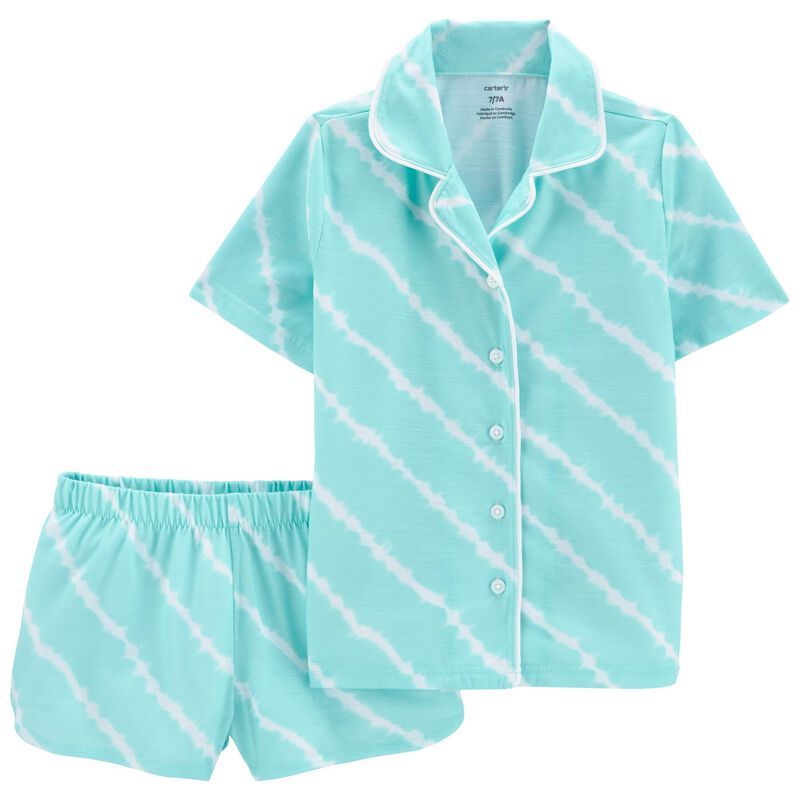 2-Piece Striped Loose Fit Coat-Style PJs | Carter's