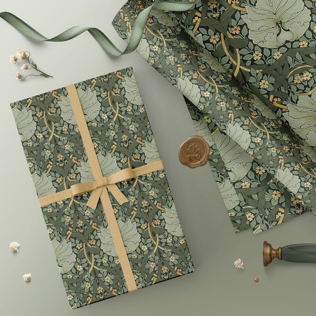 William Morris Pimpernel Vintage Pattern Wrapping  Wrapping Paper | Zazzle