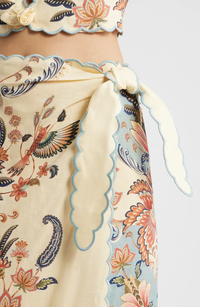 Boho Beauty Wrap Linen Maxi Skirt | Nordstrom