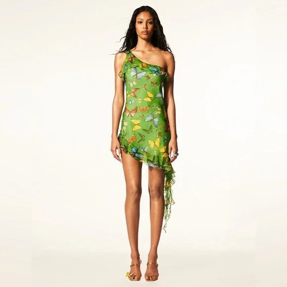NWT Mirae Livi Butterfly Dress in Green - Size 38 | Poshmark