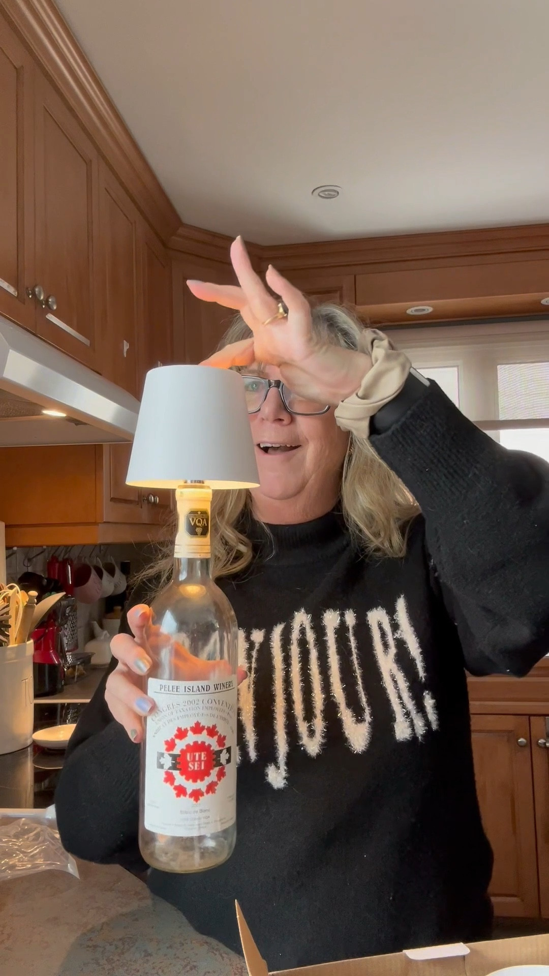 When you find the best table decor ever. Turning empty wine bottles into the perfect table statement. 
Everyone wants a wine lamp right?

#LTKWatchNow #LTKHome #LTKParties