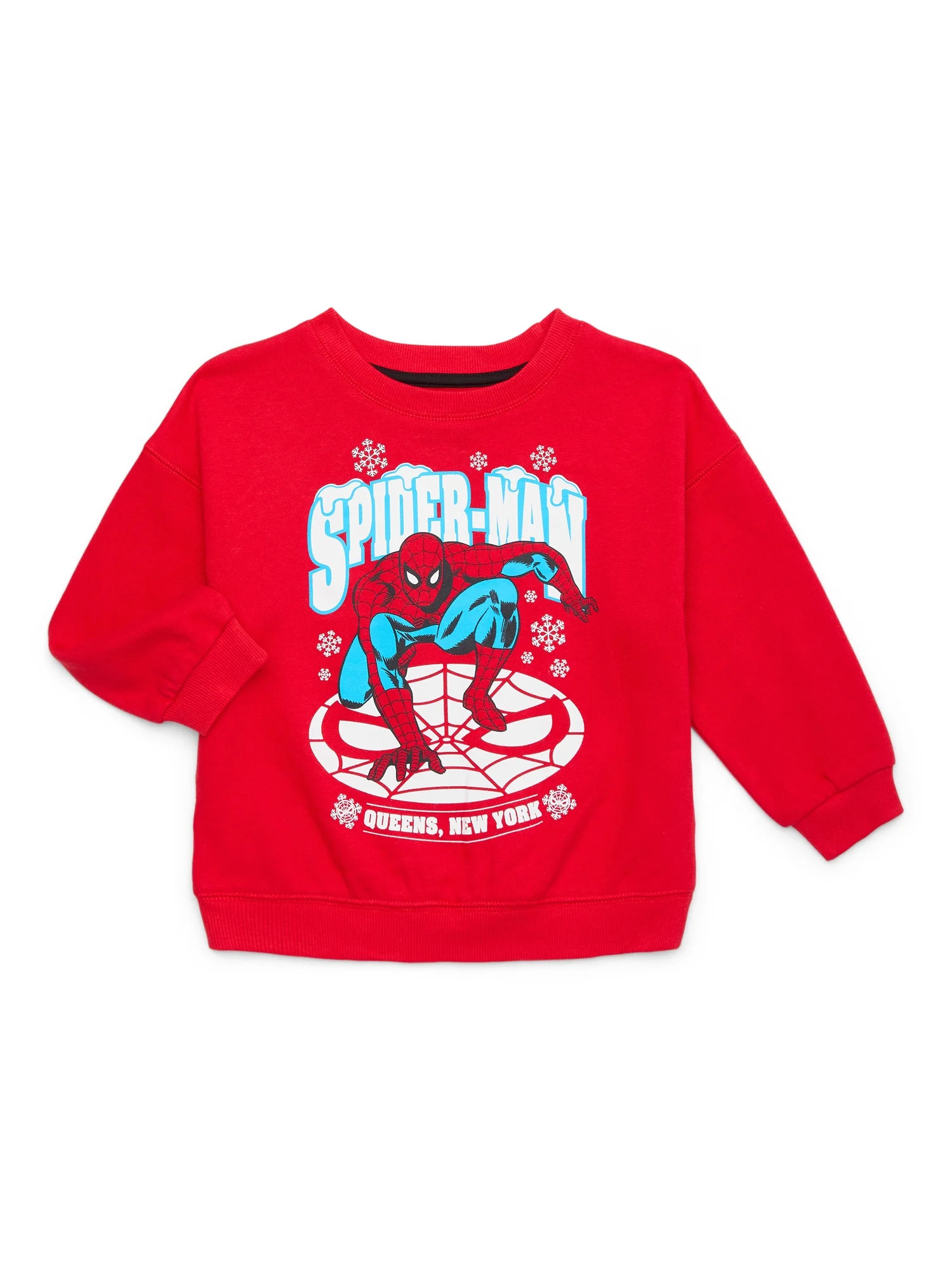Spider-Man Toddler Boys Holiday Crewneck Sweatshirt, Sizes 12M-5T | Walmart (US)