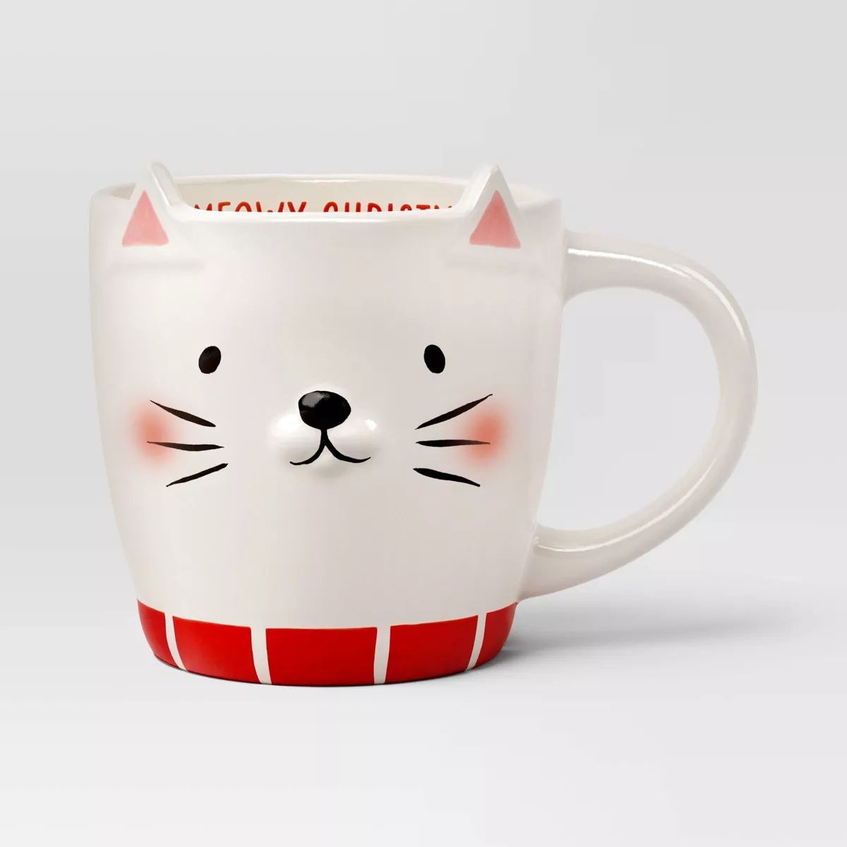 16oz Earthenware Meowy Christmas Mug - Wondershop™ | Target