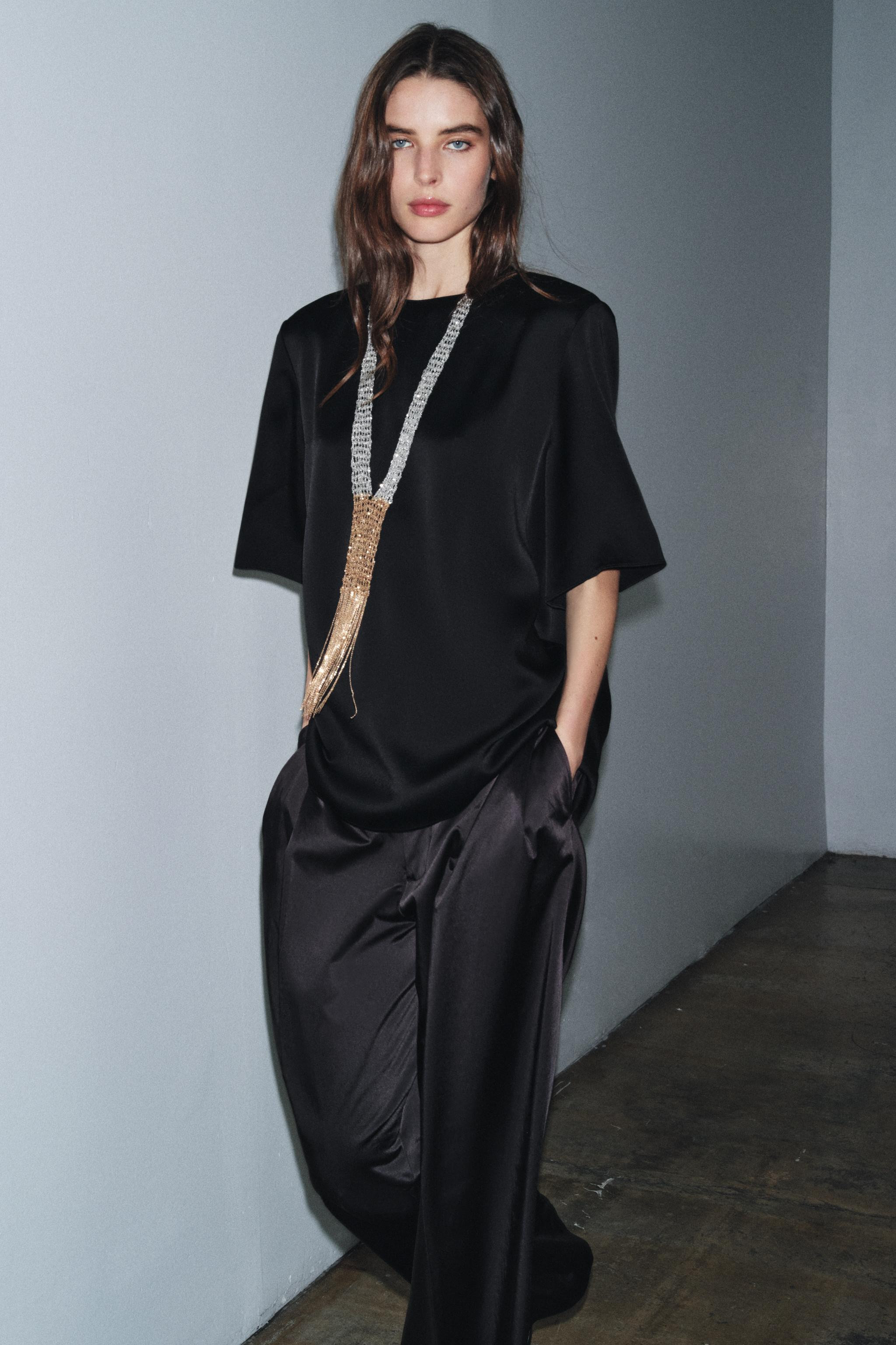 ZW COLLECTION SHOULDER PAD TOP | Zara US